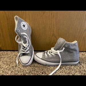 Silver sparkle Converse Sneakers